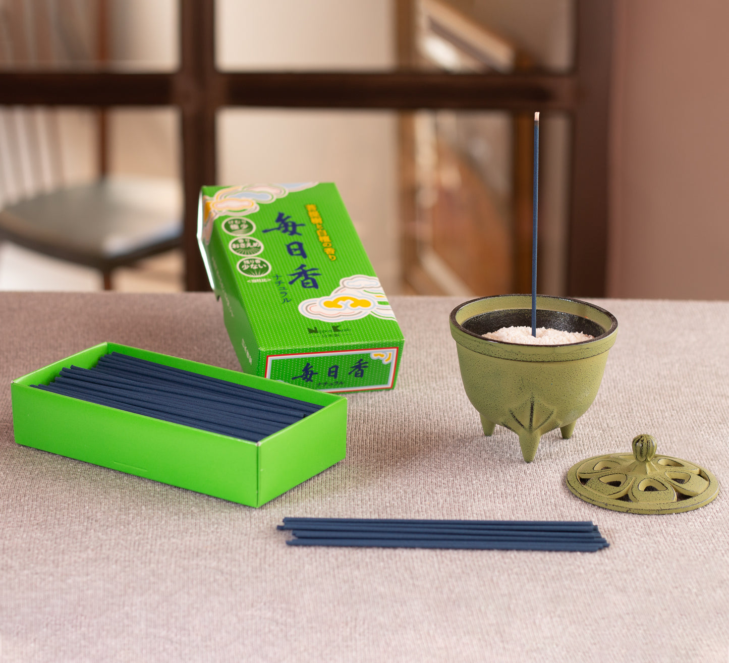 Natural Mainichikoh Incense - Herbs, Large Box