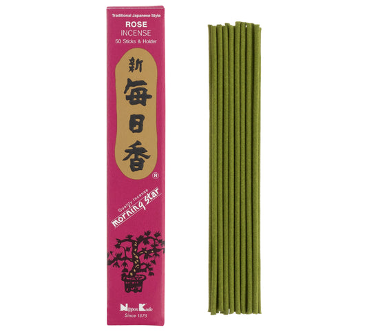 Morning Star Incense - Rose, 50 Sticks