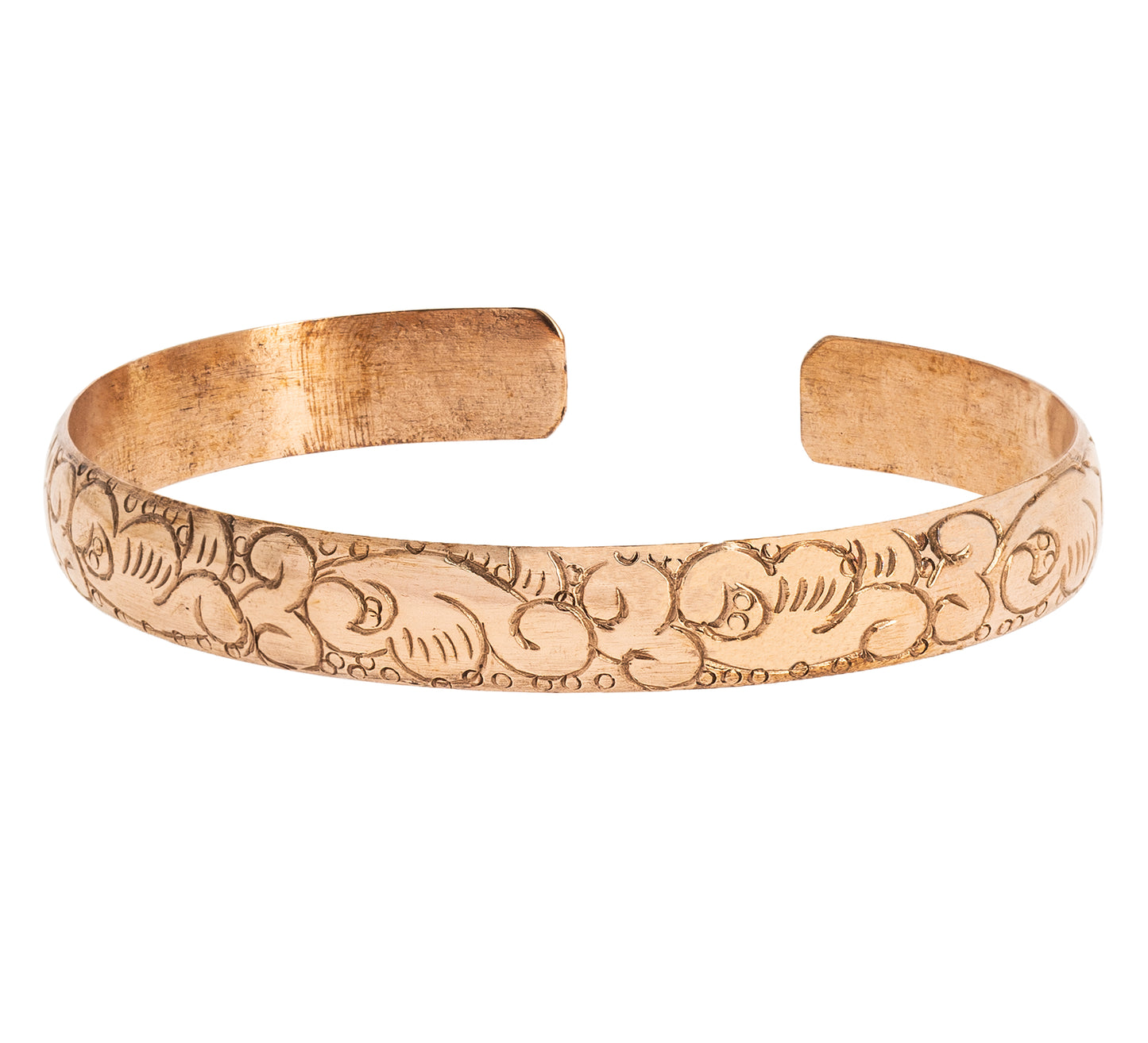 Bracciale di rame - Incisione tibetana