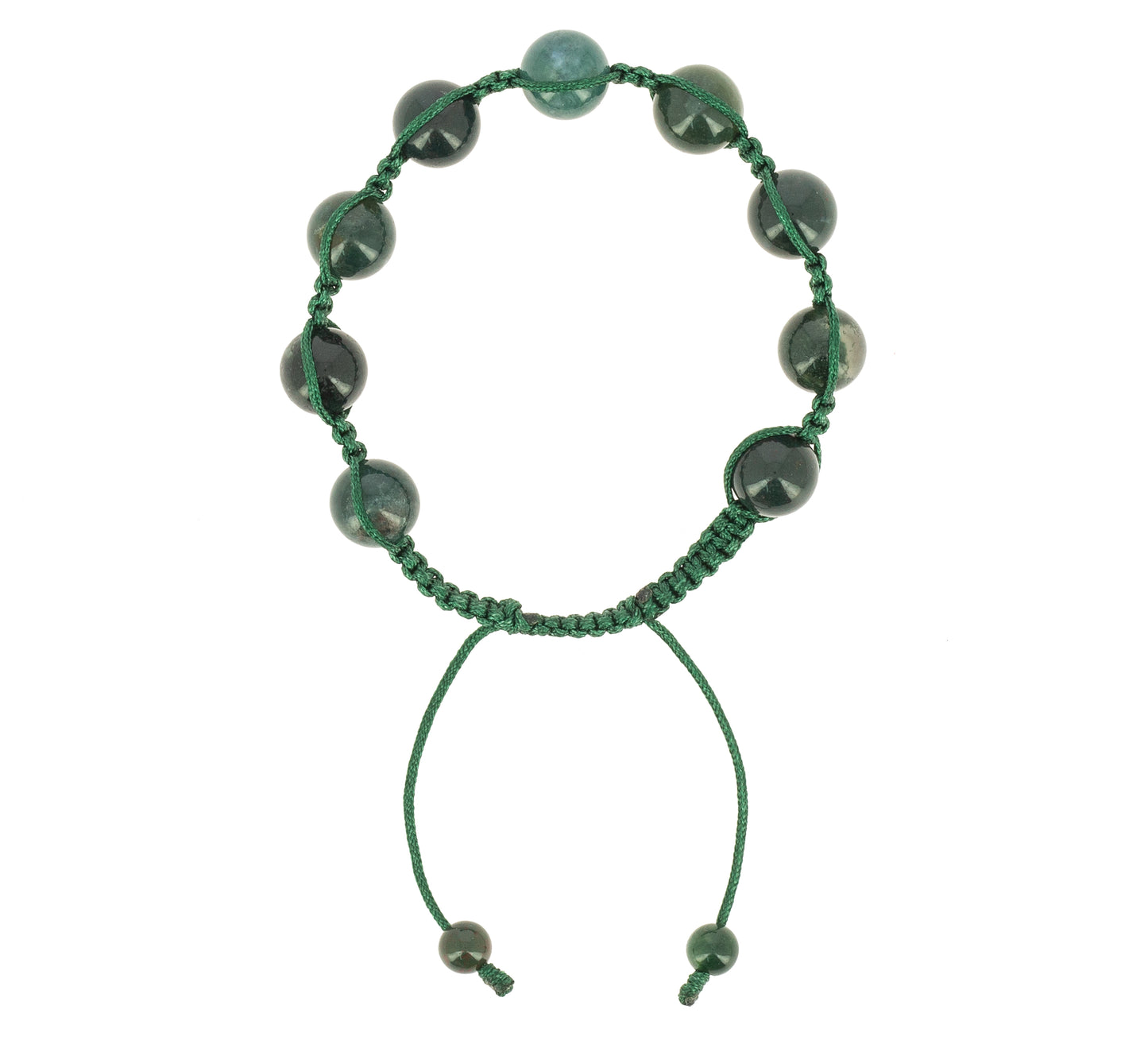 Pulseira Shambala - Ágata Musgo