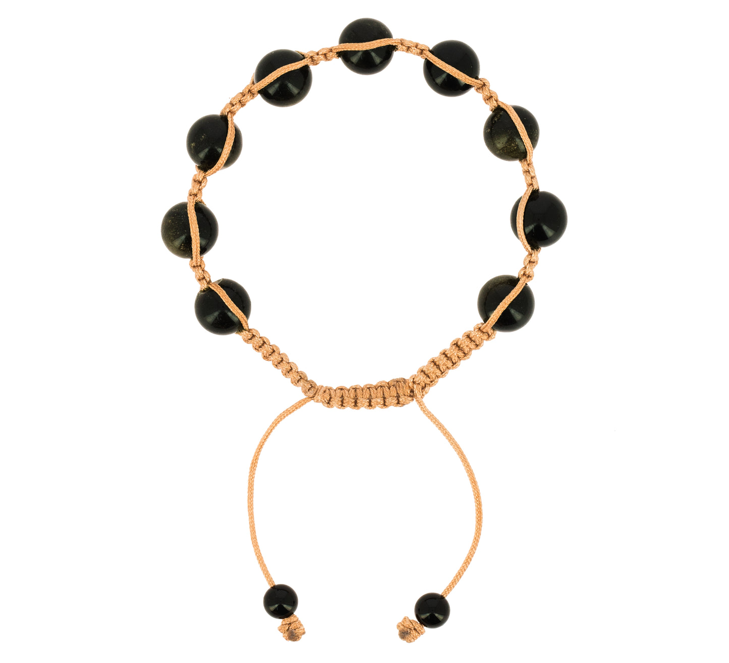 Pulseira Shambala - Obsidiana Dourada