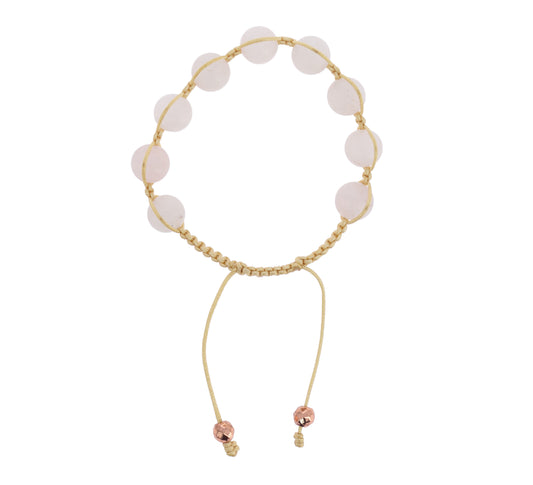 Shambala Bracelet - Matte Rose Quartz