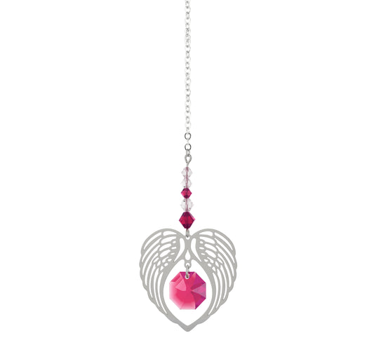 Angel Wing Crystal Suncatcher - July