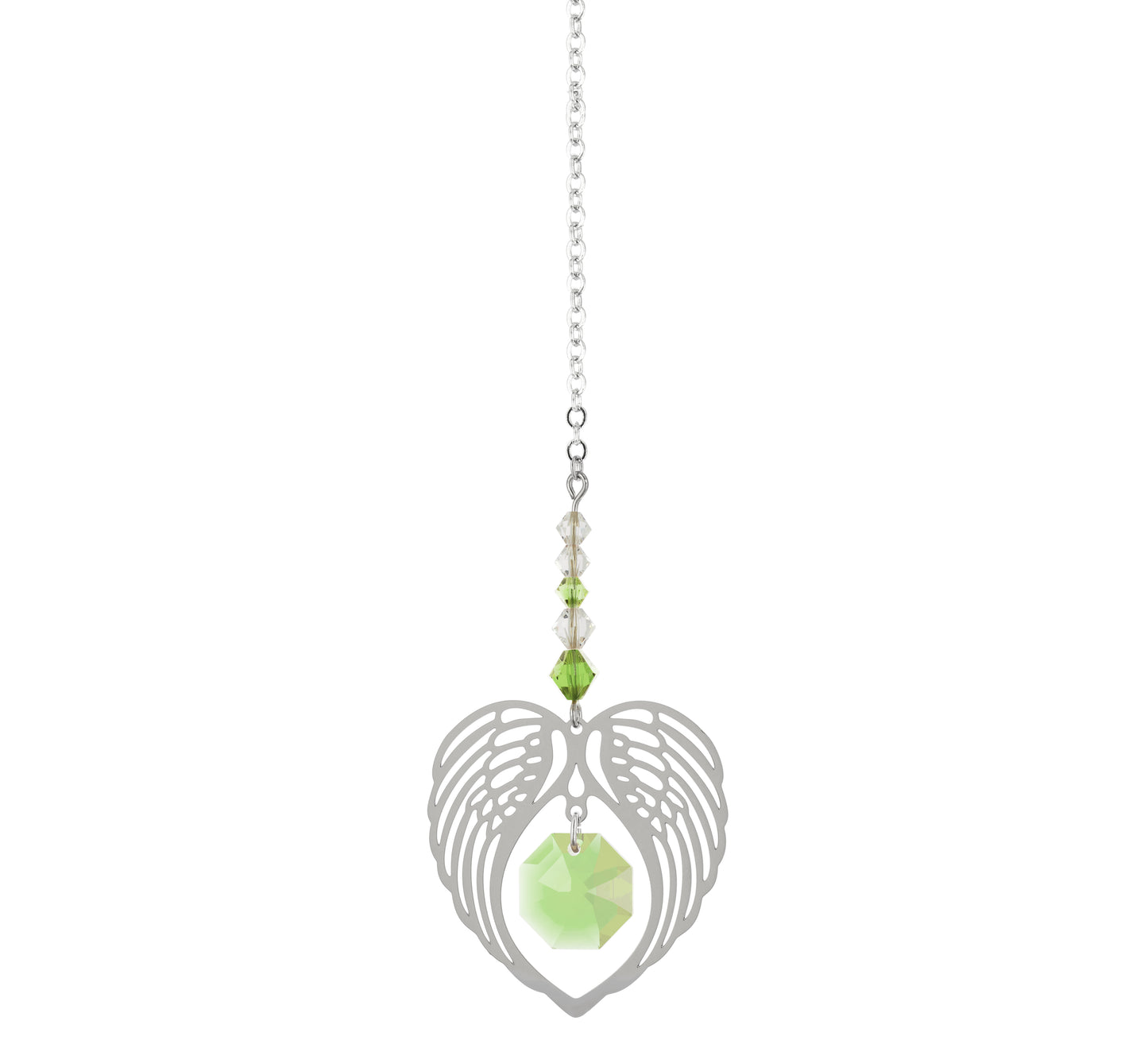 Angel Wing Crystal Suncatcher - August