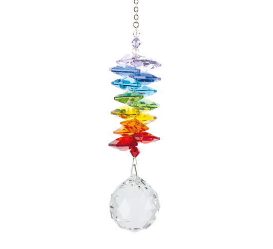 Crystal Cascade Suncatcher - 7 Chakras, Large