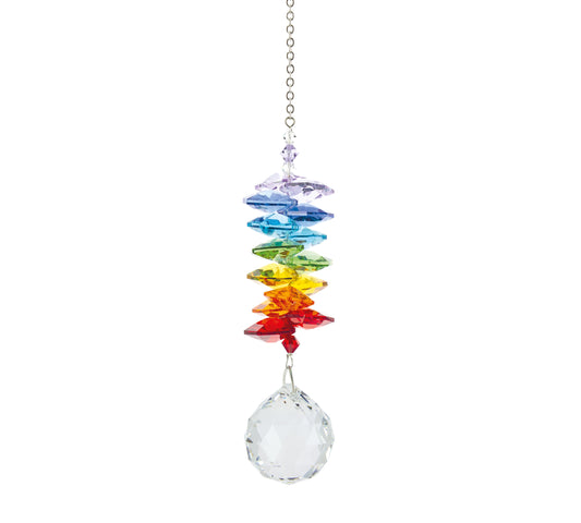 Crystal Cascade Suncatcher - 7 Chakras, Large
