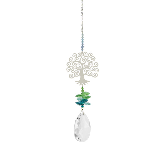 Apanhador de sol de fantasia de cristal - Árvore da Vida, grande