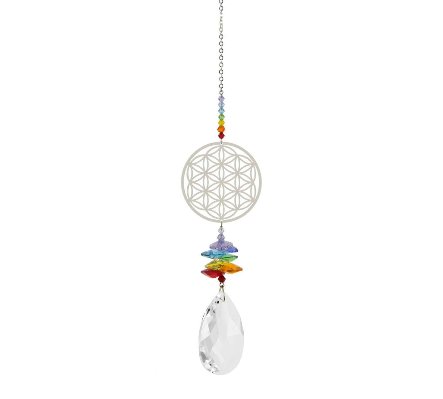 Crystal Fantasy Suncatcher - Flower of Life, Large