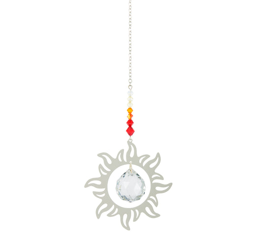 Crystal Radiance Suncatcher - Flaming Sun