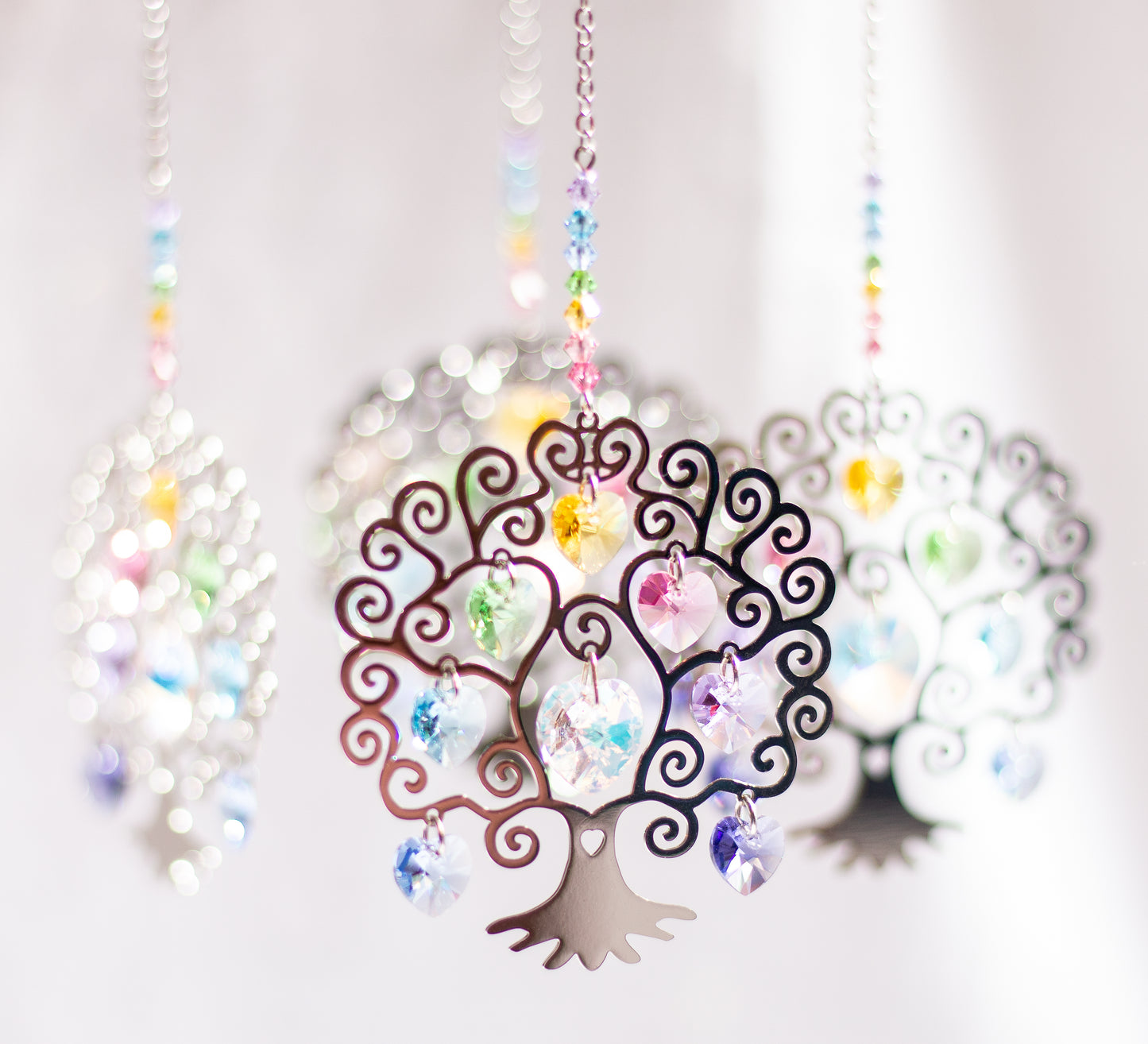 Árvore da Vida Cristal Suncatcher - Pure Light