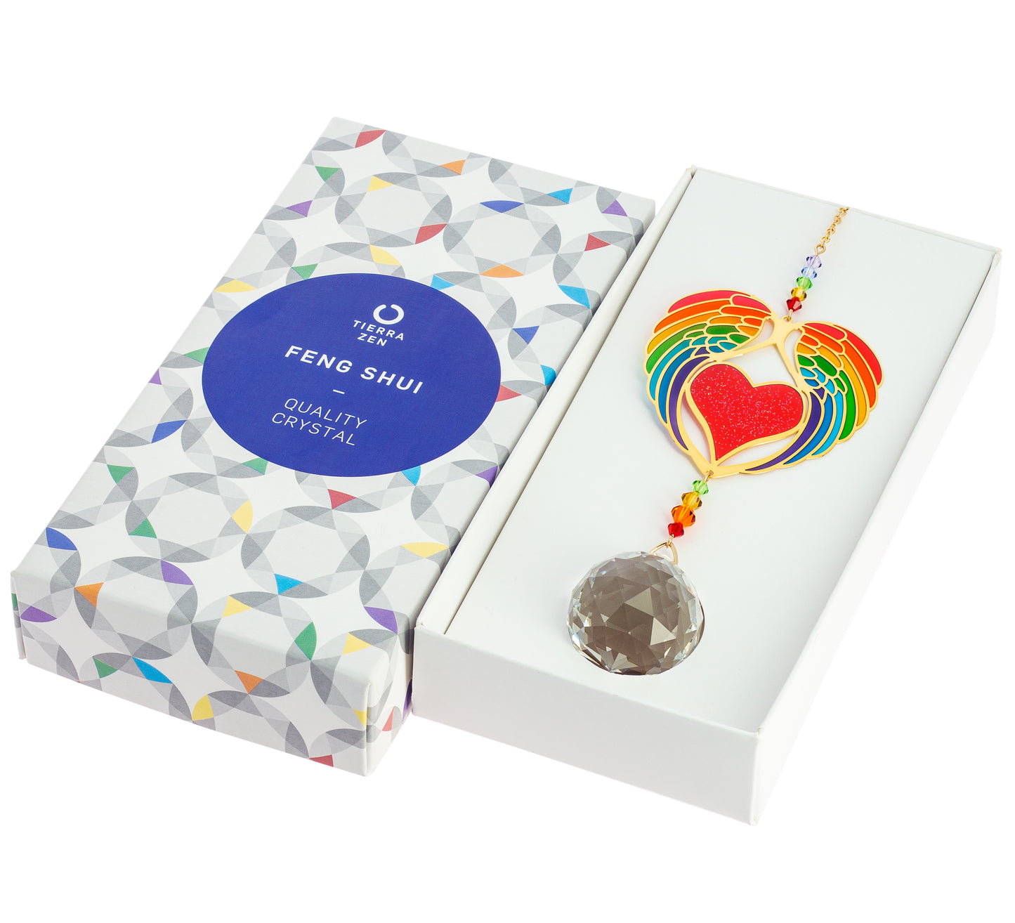 Grande cristallo Feng Shui - Amore Arcobaleno