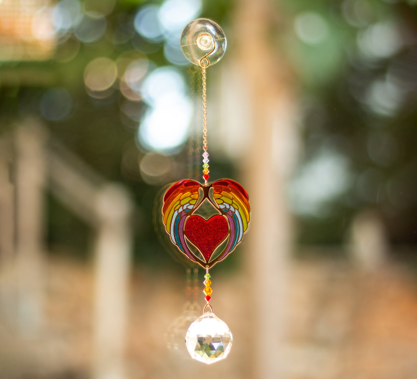 Grande cristallo Feng Shui - Amore Arcobaleno