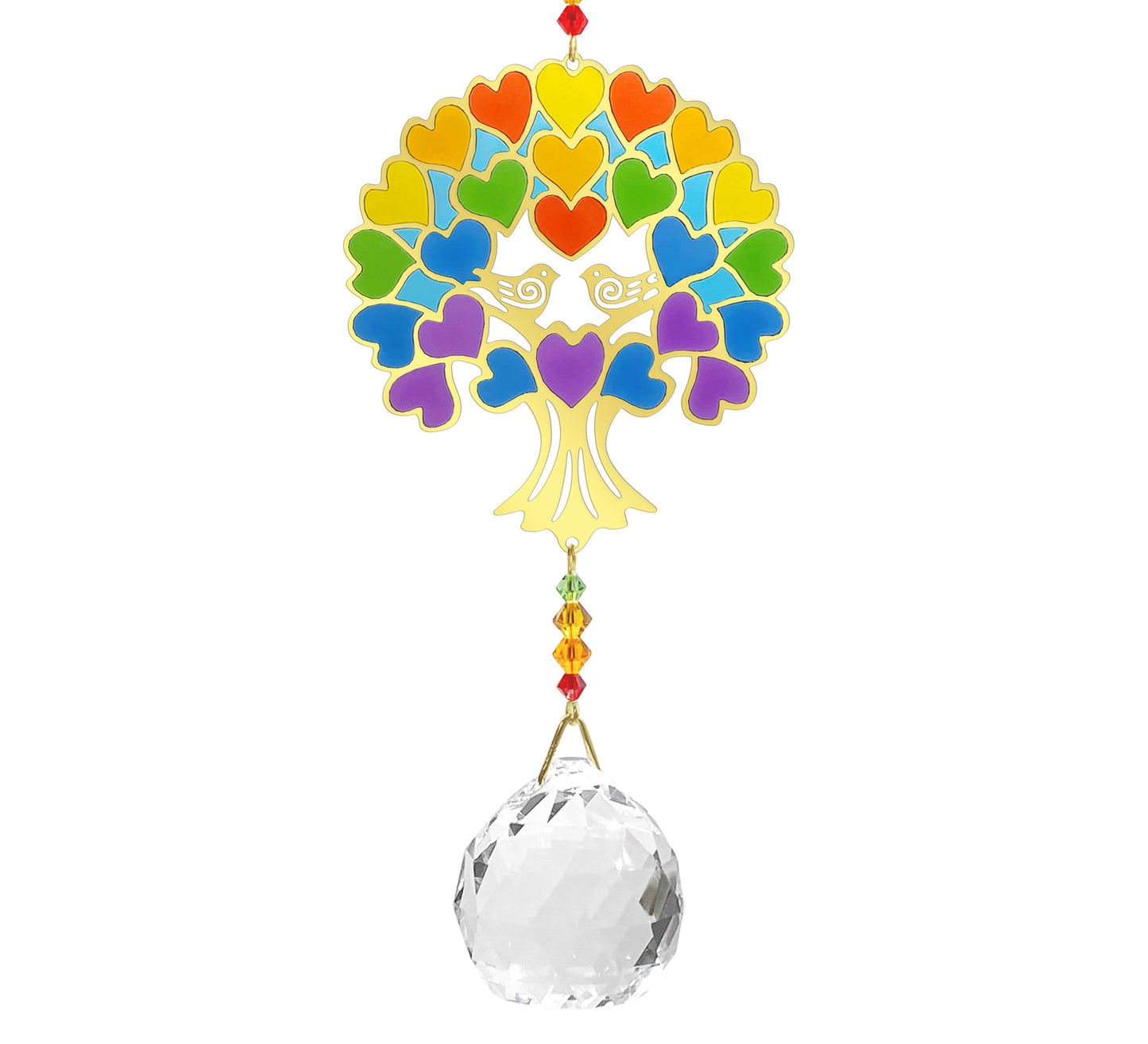 Grande Cristallo Feng Shui - Albero della Vita, Arcobaleno