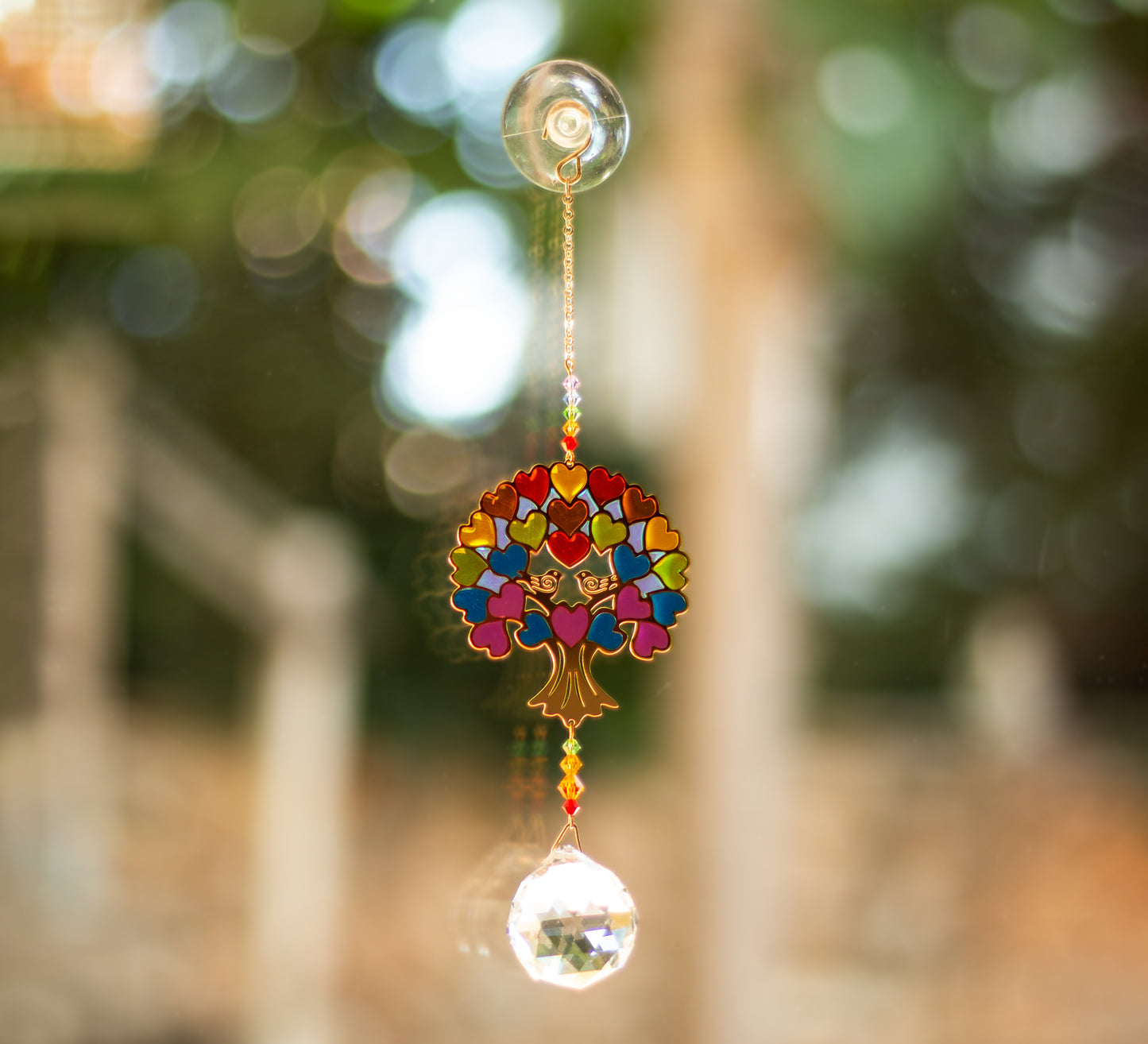 Grande Cristallo Feng Shui - Albero della Vita, Arcobaleno