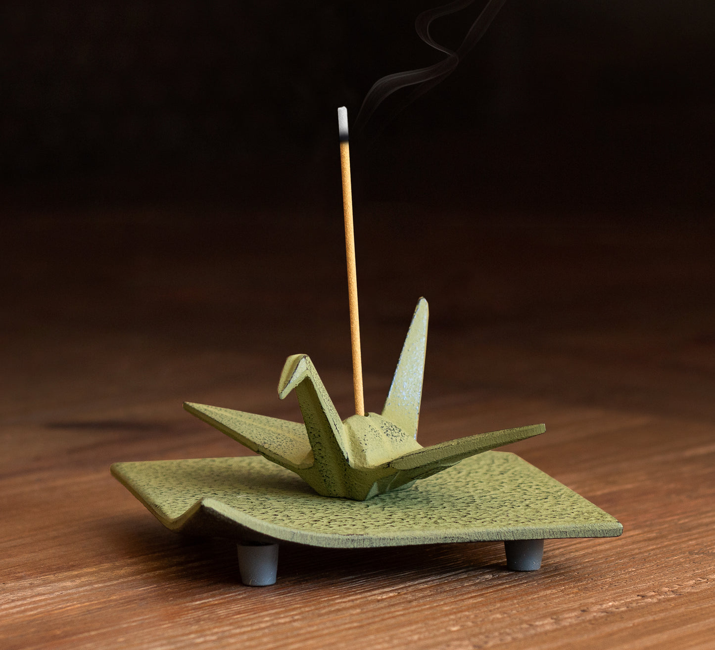 Iwachu Incense Burner - Green Orizuru