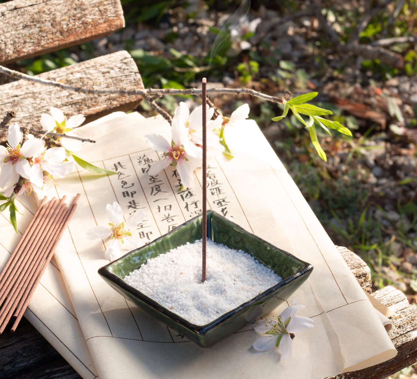 Incensario Shikaku Verde Musgo