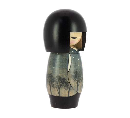 Kokeshi Doll - Kimono, Winter