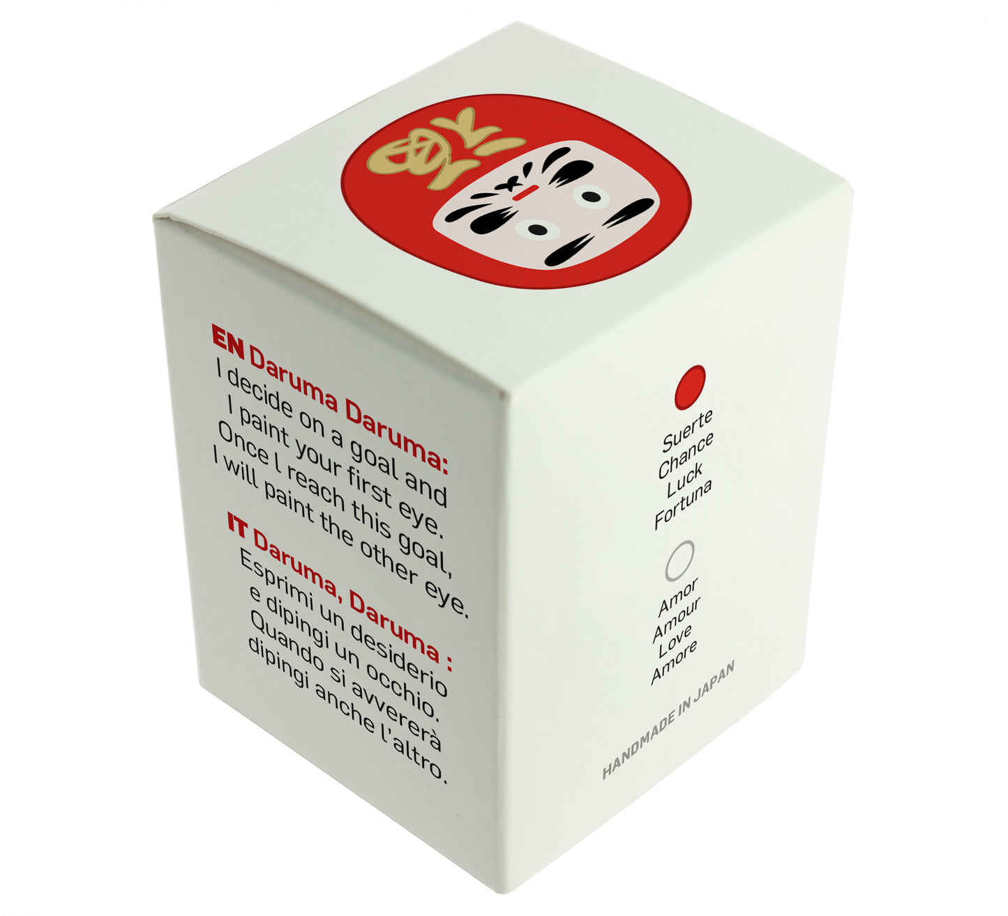 Rotes traditionelles Daruma - Glück, Medium