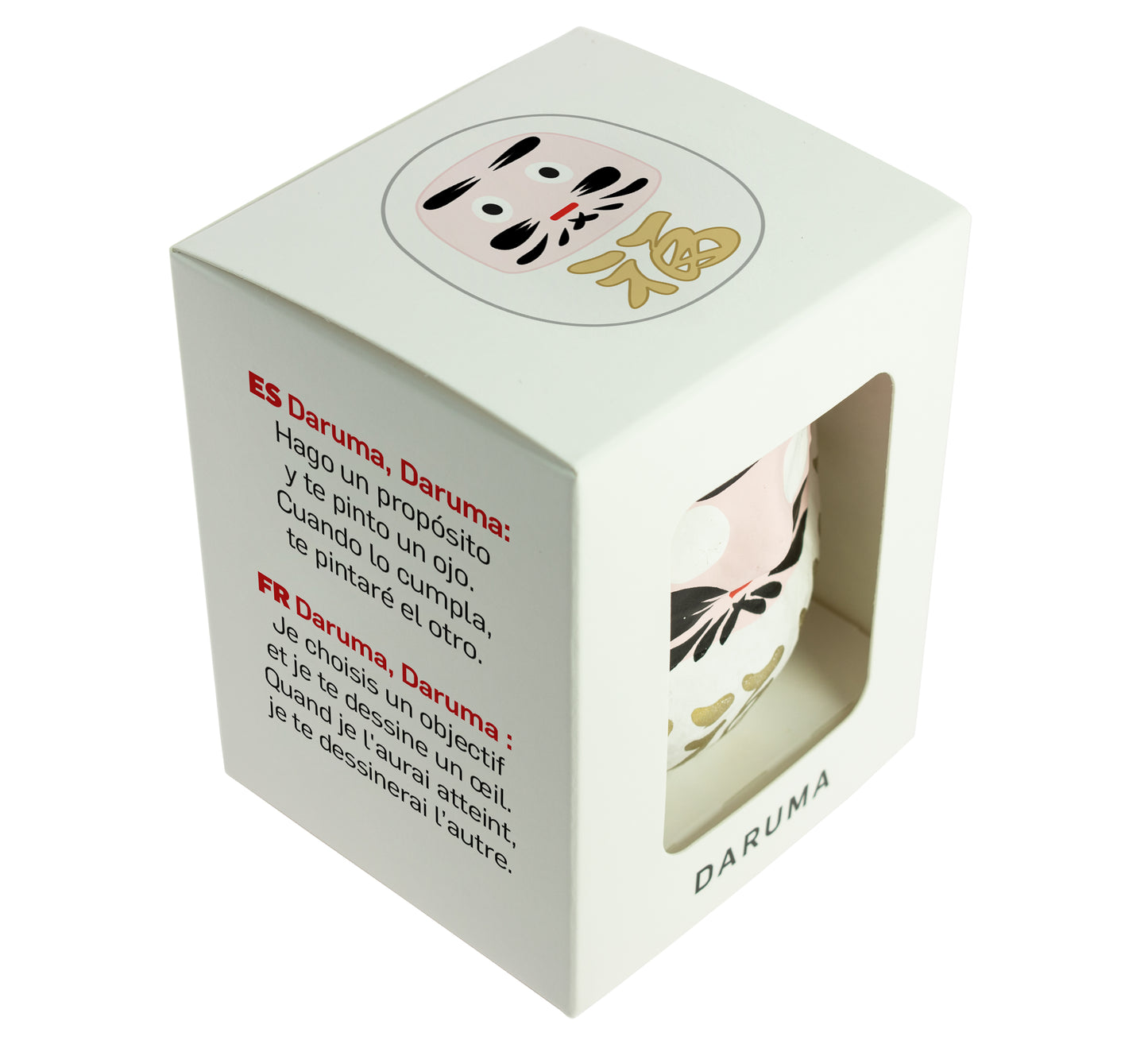 Daruma tradicional branco - Amor, grande