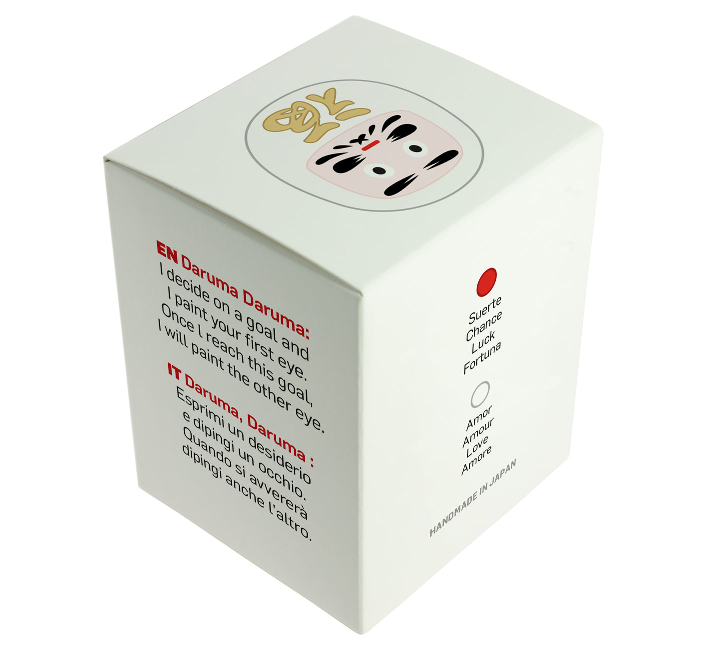 Daruma tradicional branco - Amor, grande