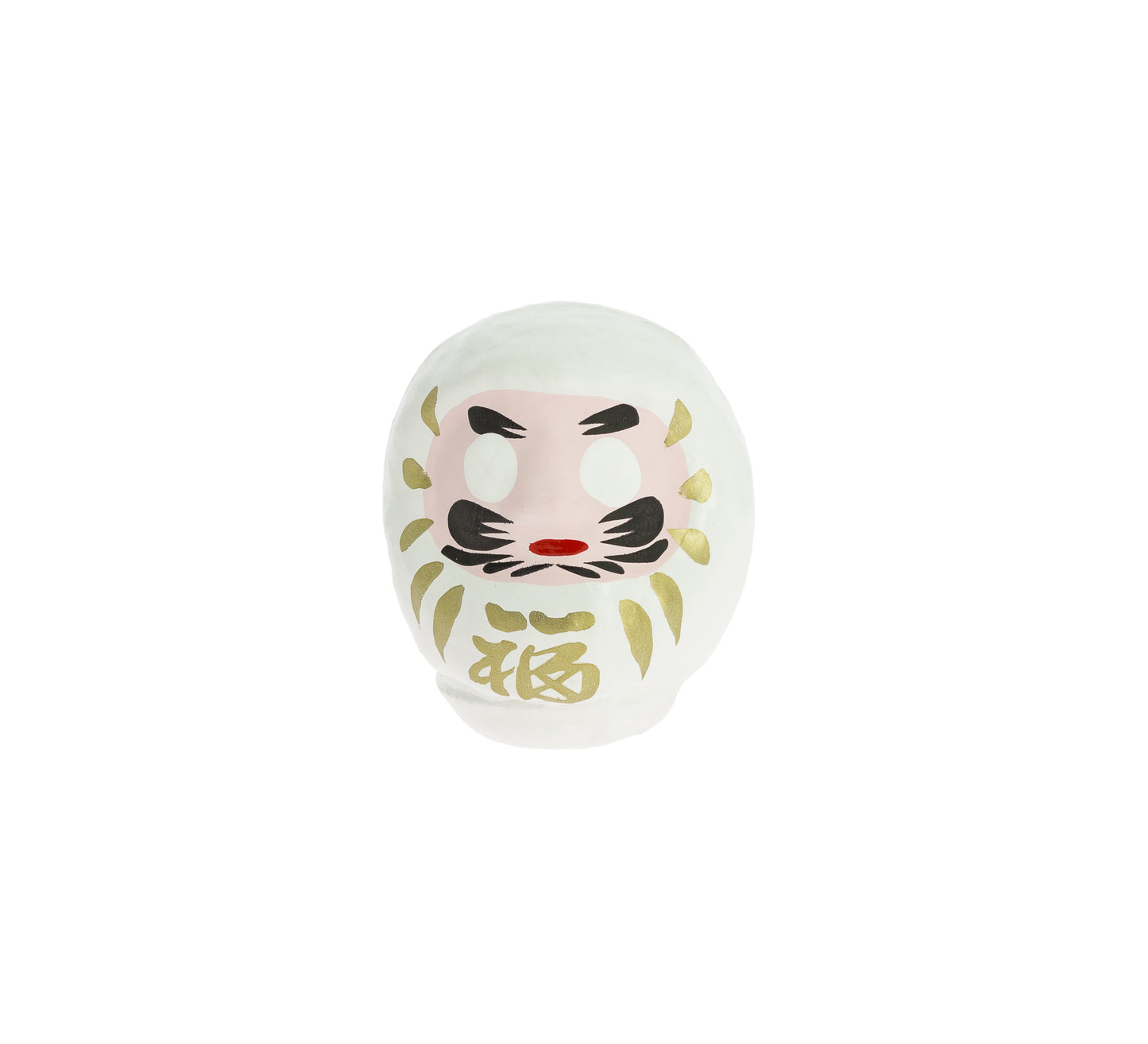 Daruma blanco, fondo blanco