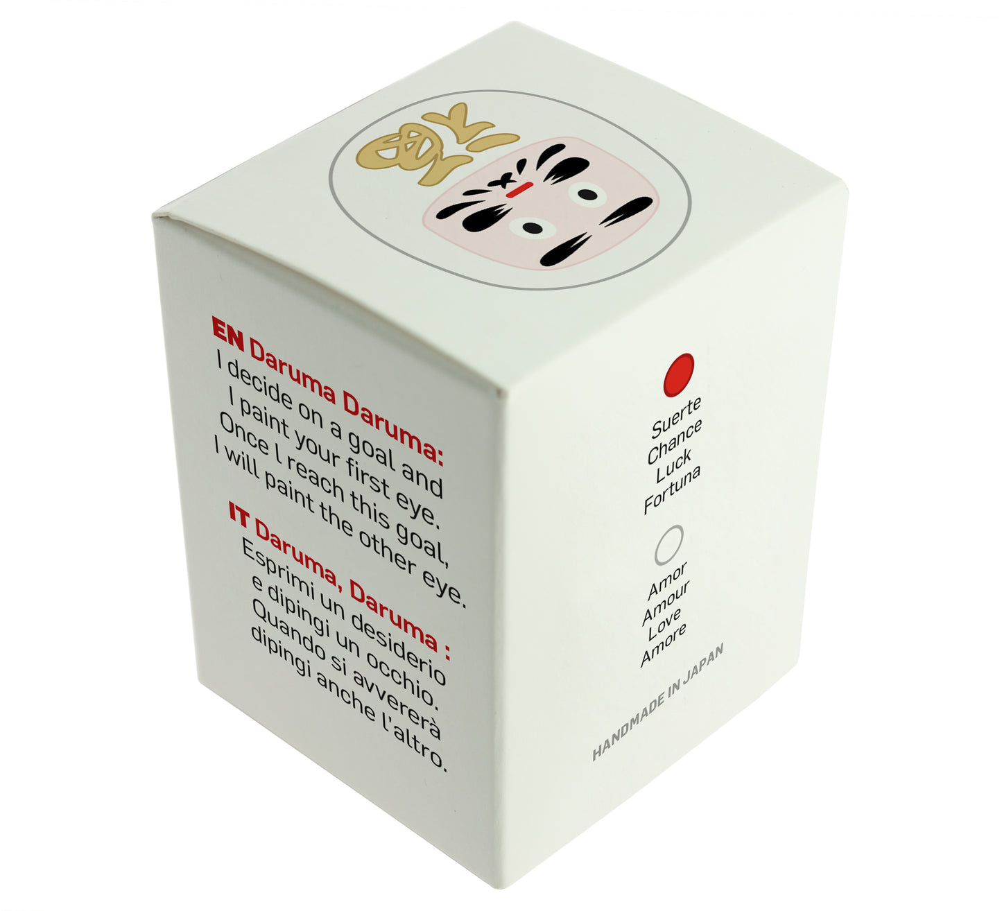 Daruma tradizionale bianco - Amore, Medio