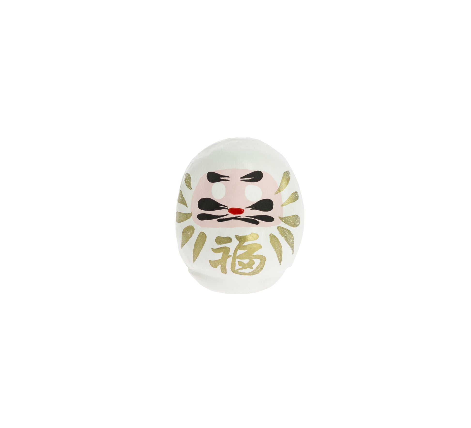 Daruma blanco, fondo blanco