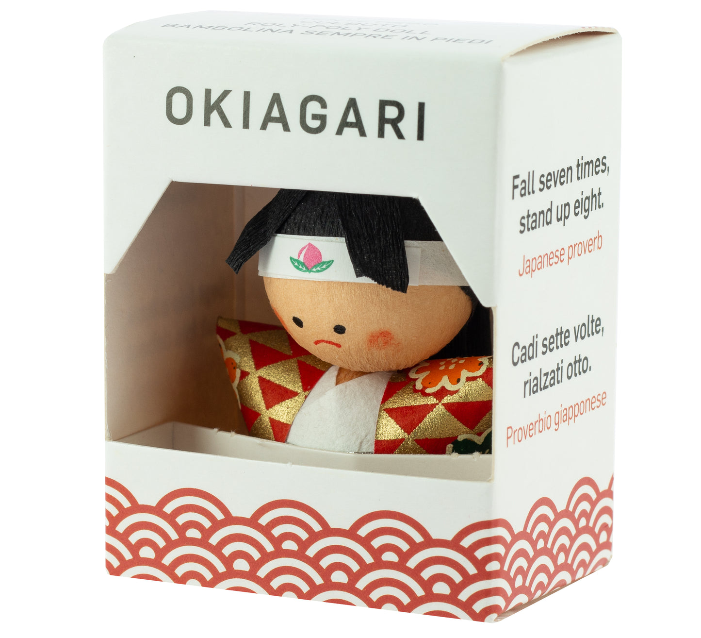 Bambola di peluche Okiagari - Momotaro il coraggioso