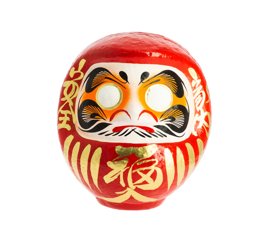 Daruma rojo, fondo blanco