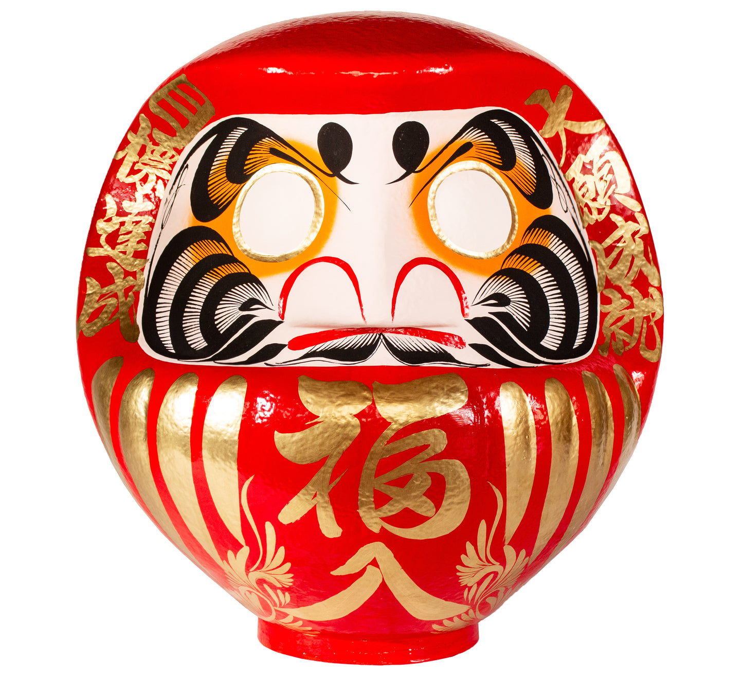 Daruma rojo, fondo blanco