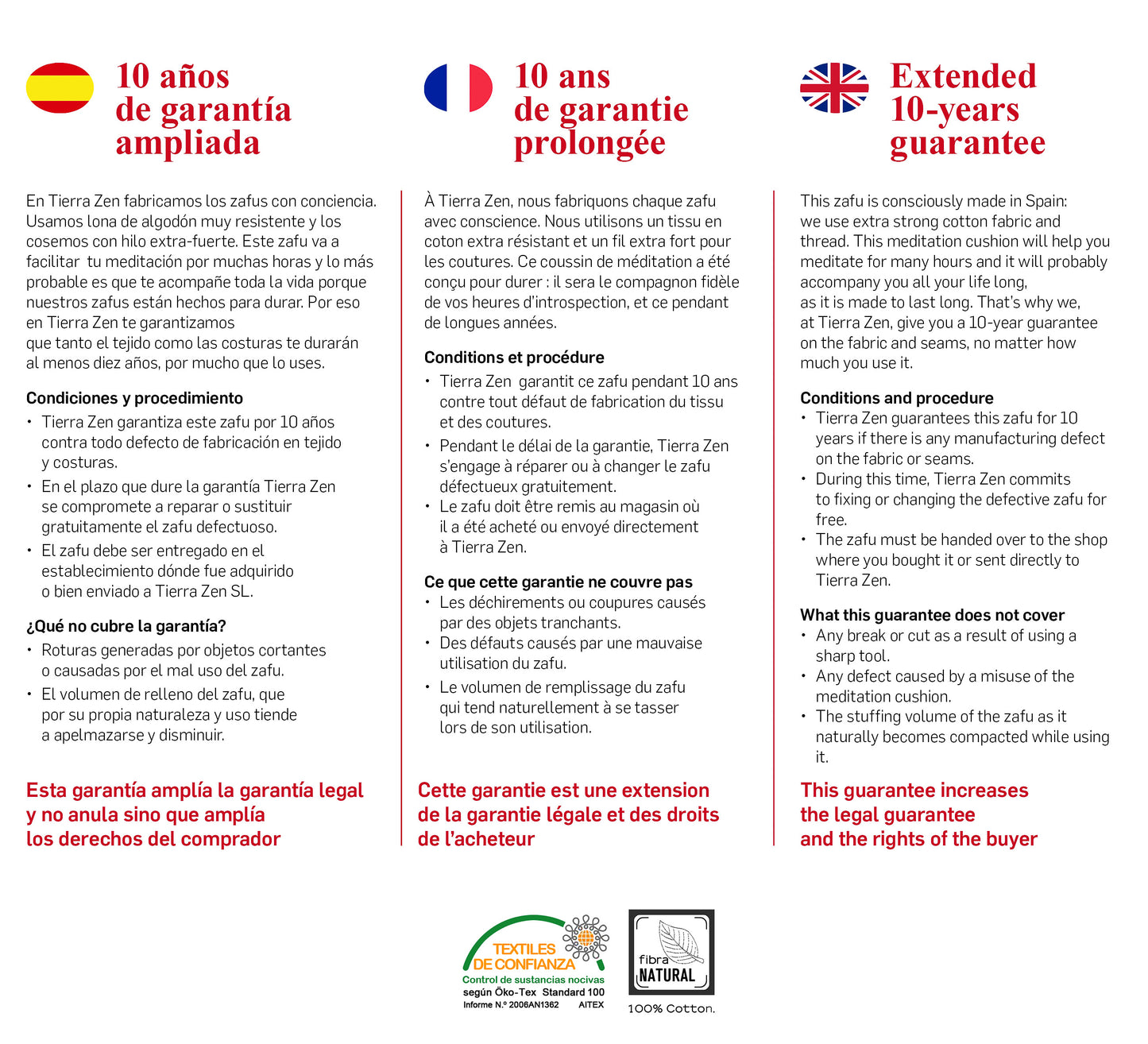 Zafu rotondo in Kapok - Nero, grande