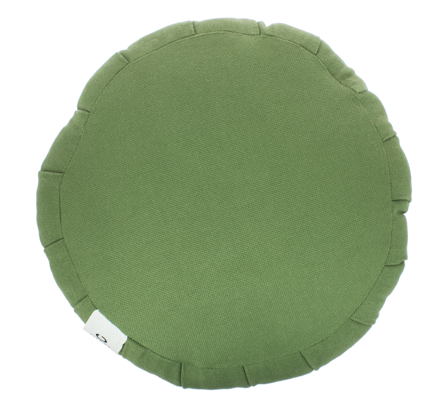Zafu rotondo Kapok - Verde oliva, grande