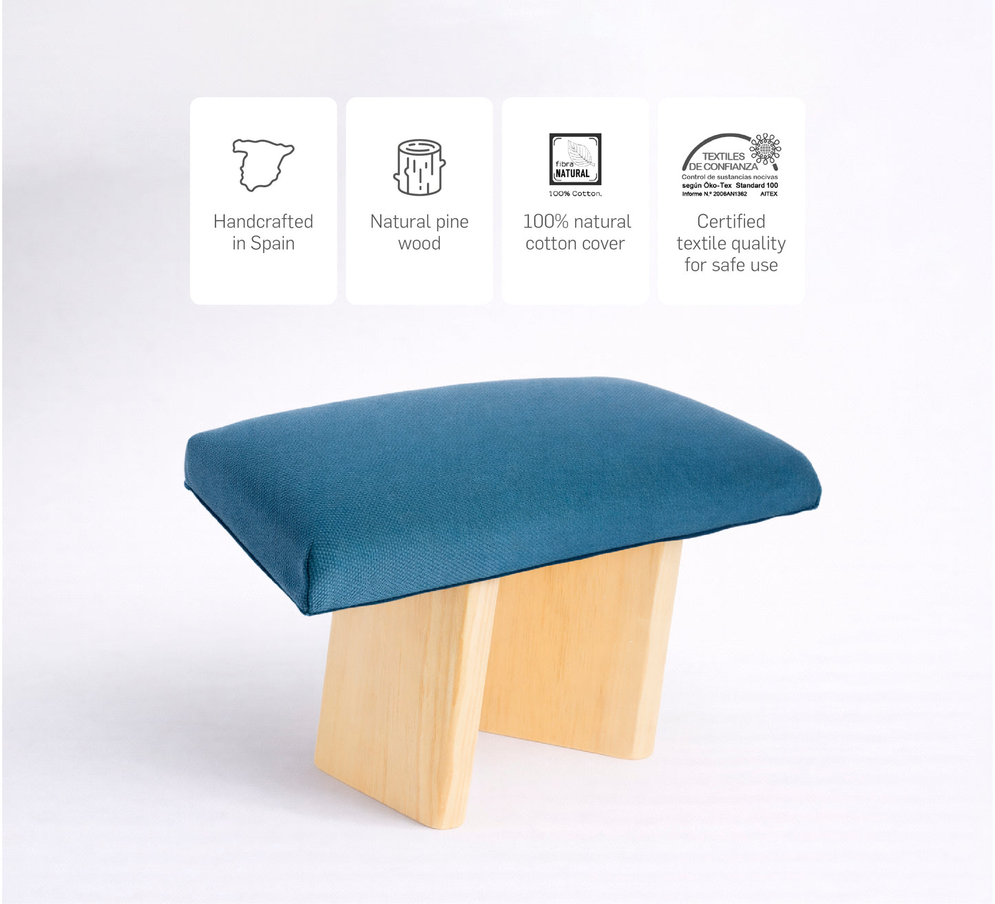 Meditationsbank gepolstert - Blau