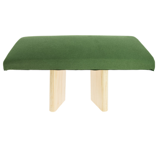 Upholstered Meditation Bench - Olive Green