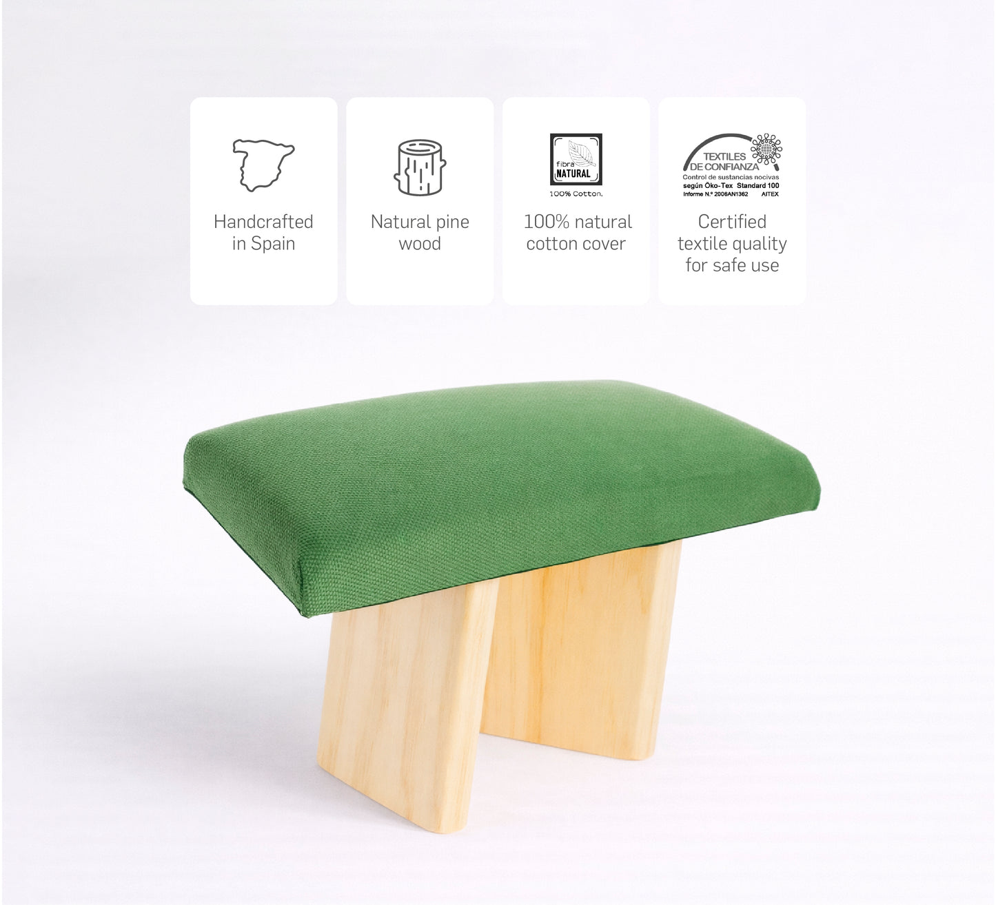 Meditationsbank gepolstert - Olivgrün