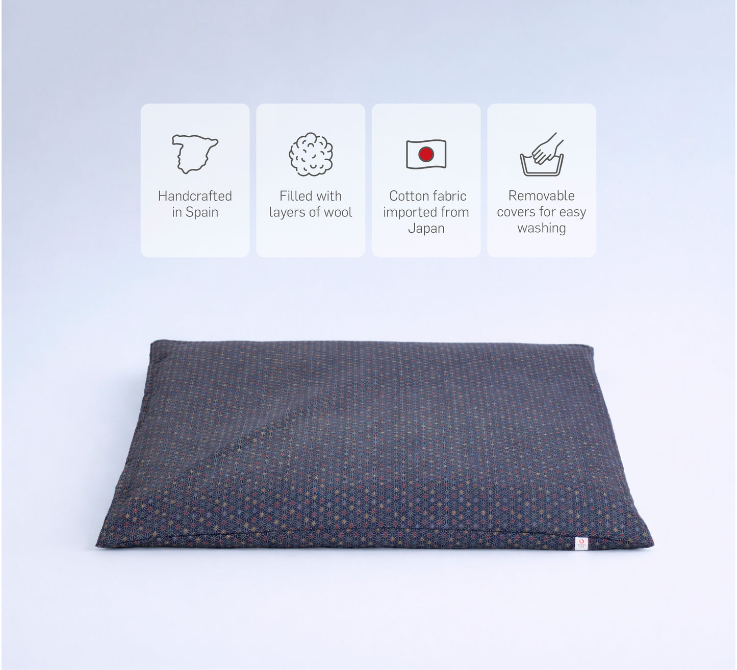 Zabuton - Blauer Asanoha