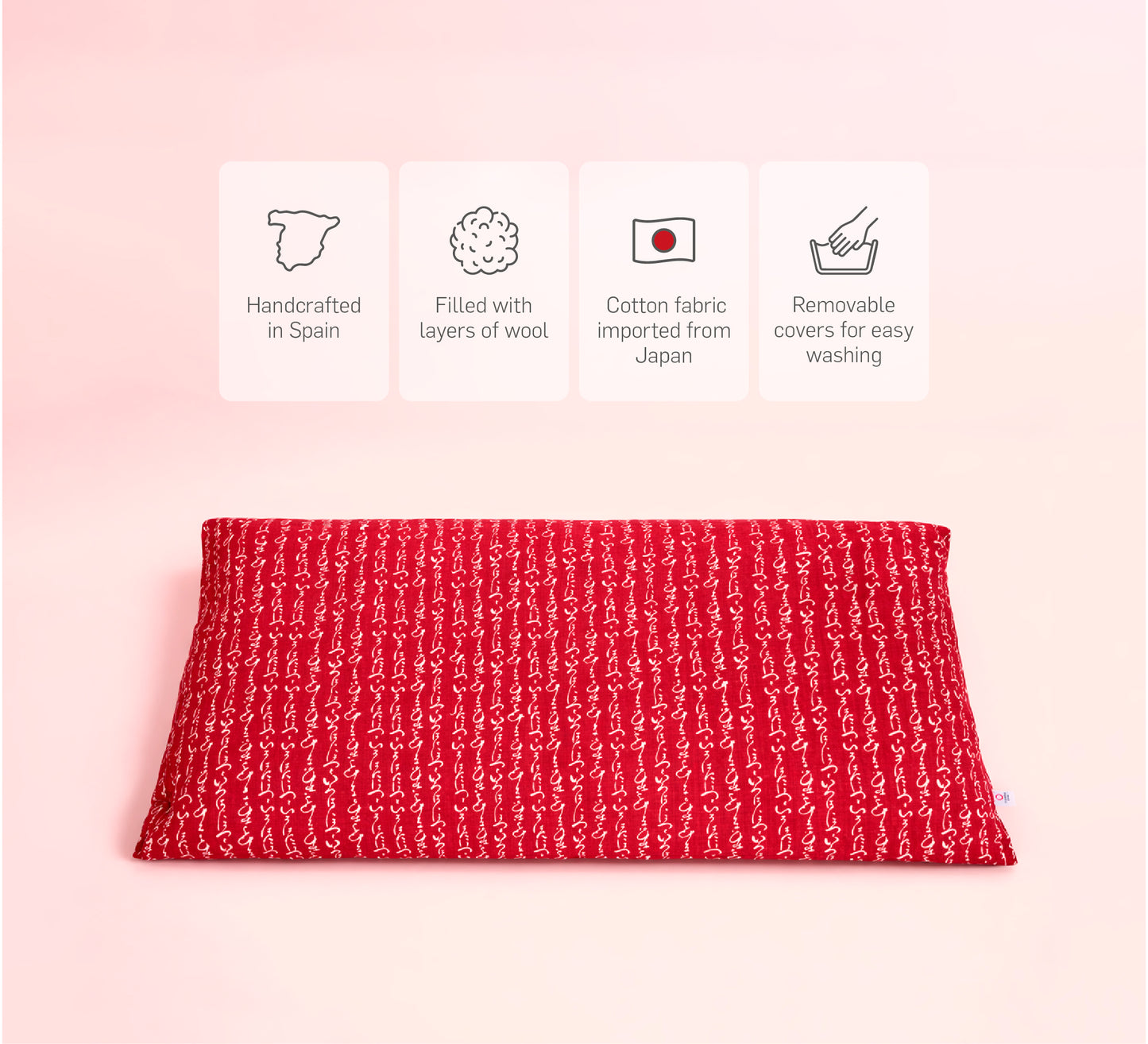 Zabutón Hiragana Granate