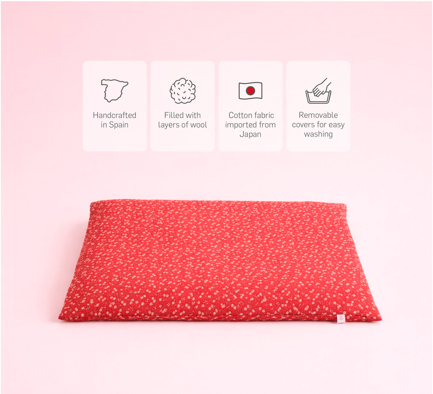 Zabuton - Kastanienbraune Sakura