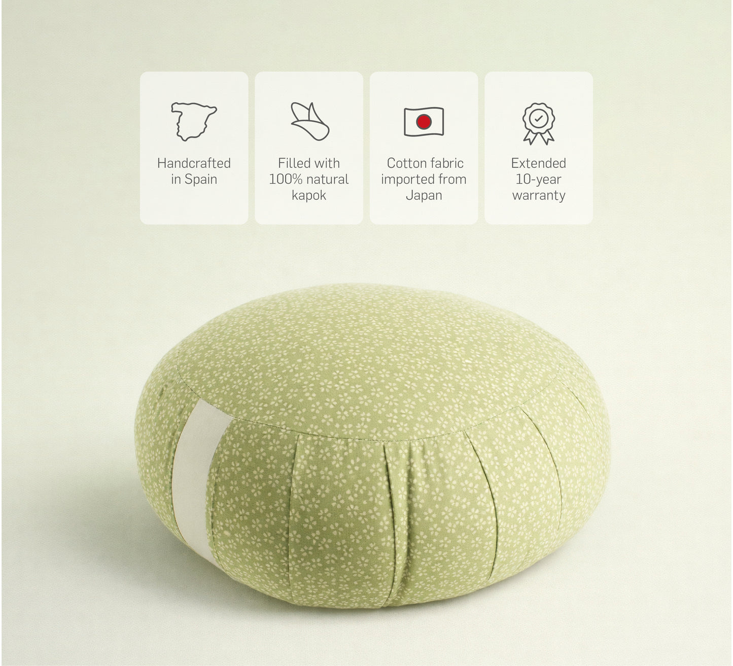 Kapok Rund Zafu - Grüner Sakura