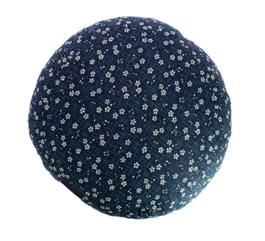Zafu Rond de Kapok Sakura Bleu