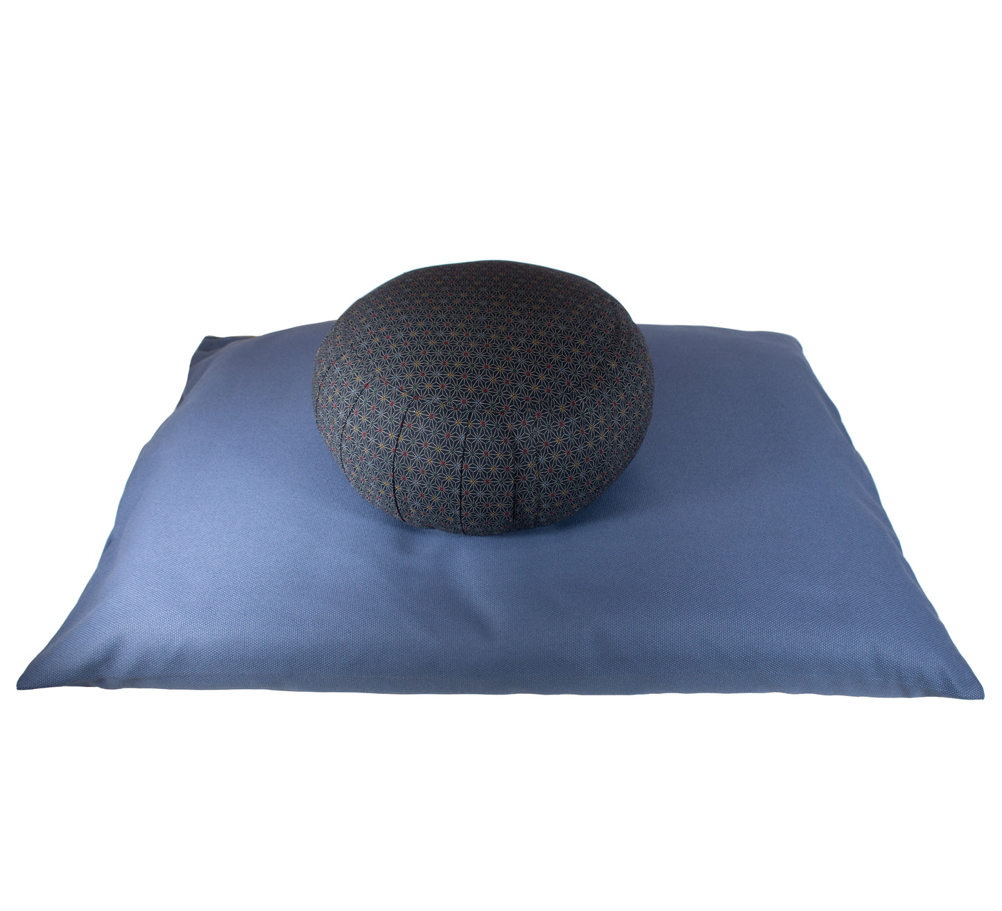 Kapok Round Zafu - Blue Asanoha