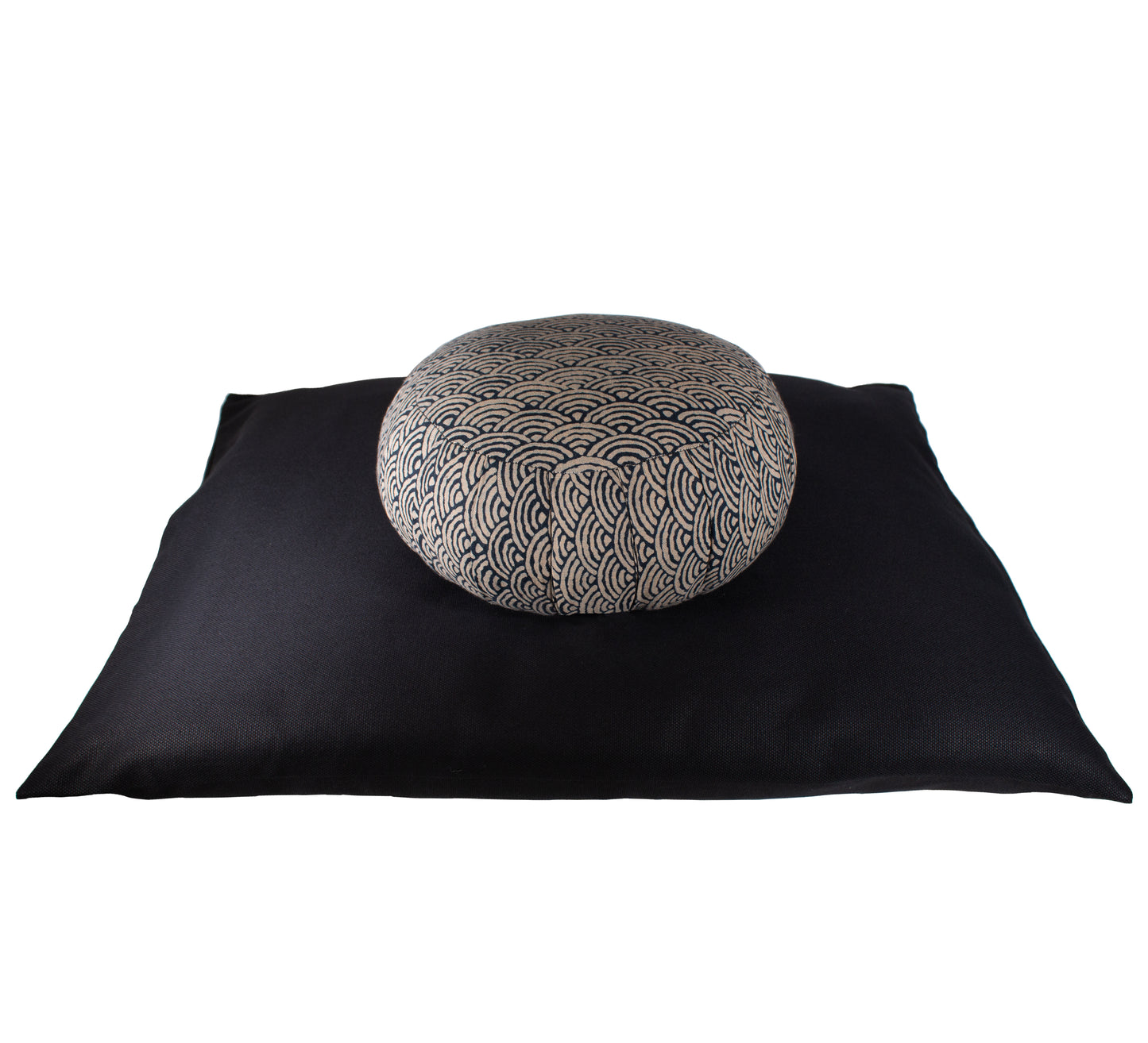 Kapok Round Zafu - Blue Seigaiha