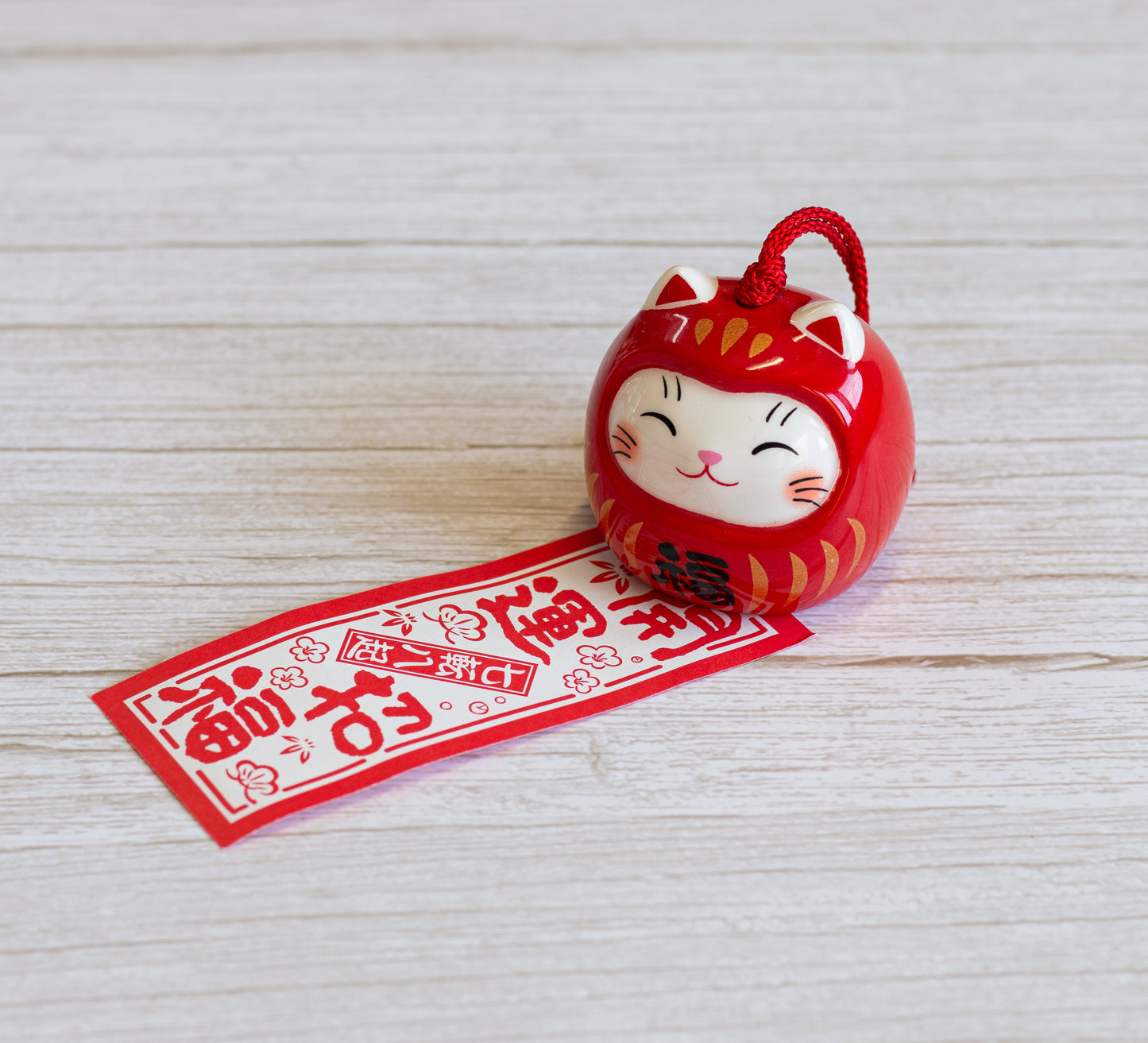 Campana Furin Cerámica Neko-Daruma