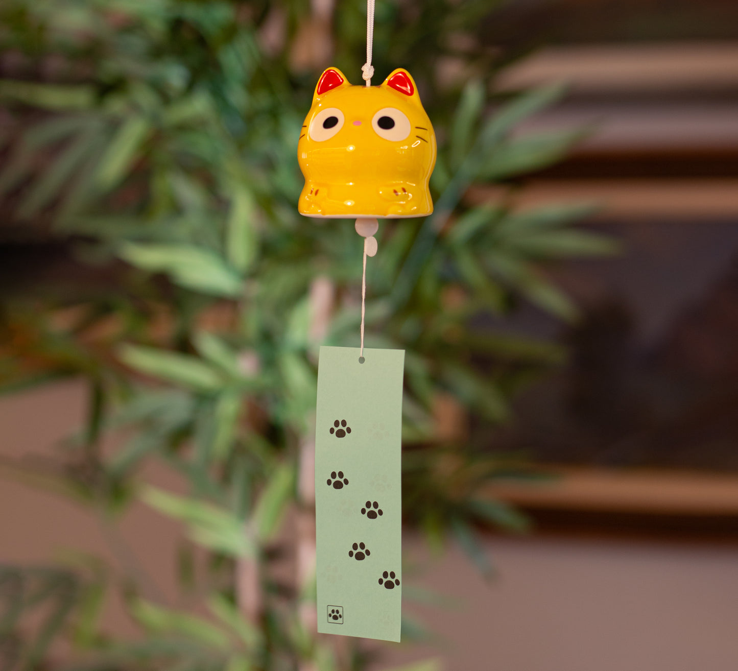 Campana Furin Cerámica Neko Rubio