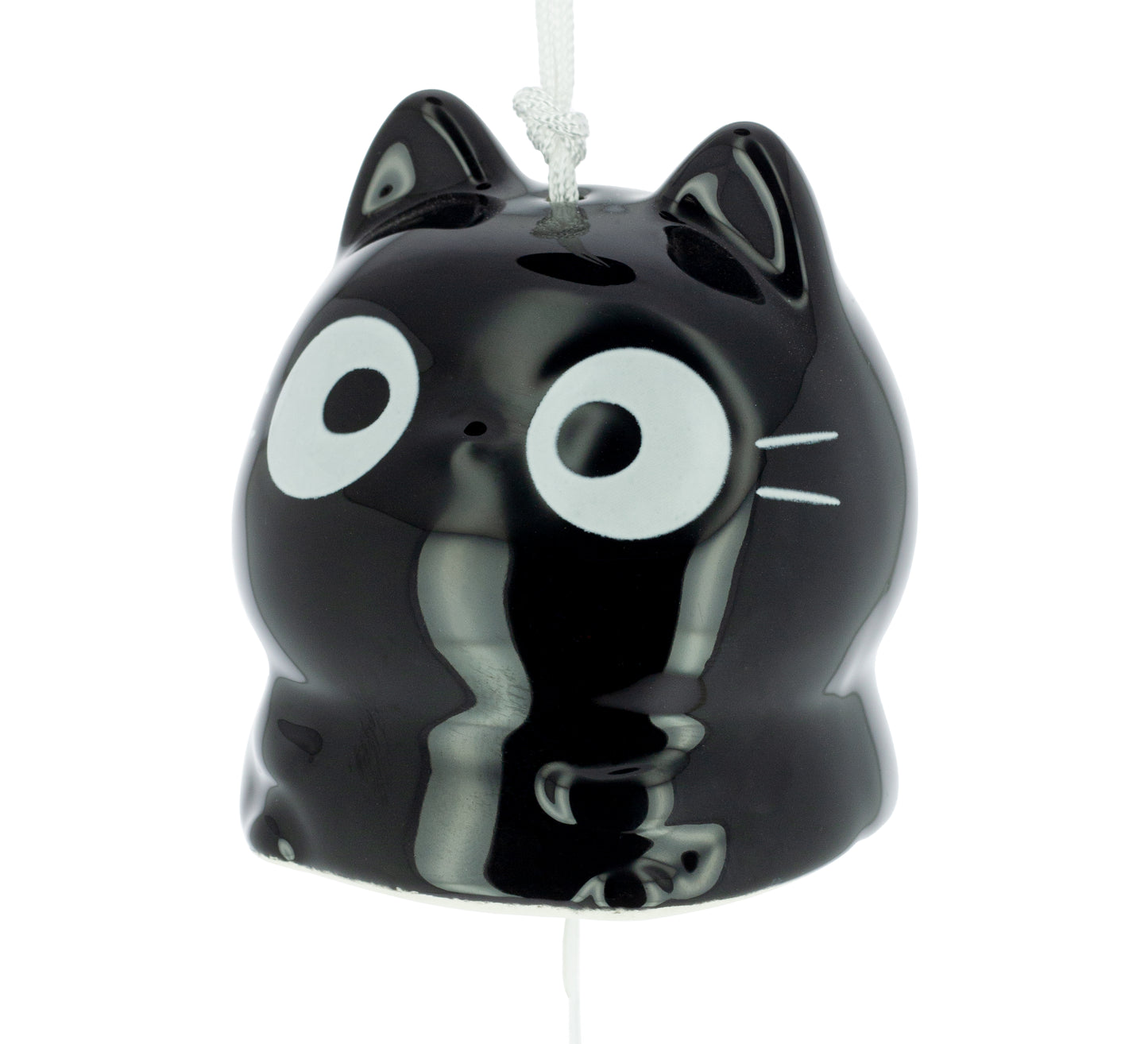 Campana Furin Cerámica Neko Negro