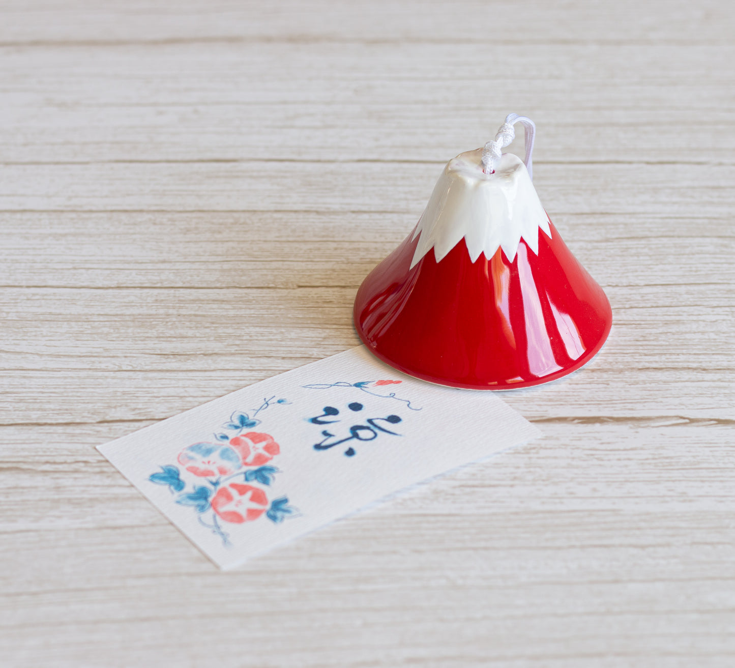 Campana Furin Cerámica Fuji Rojo