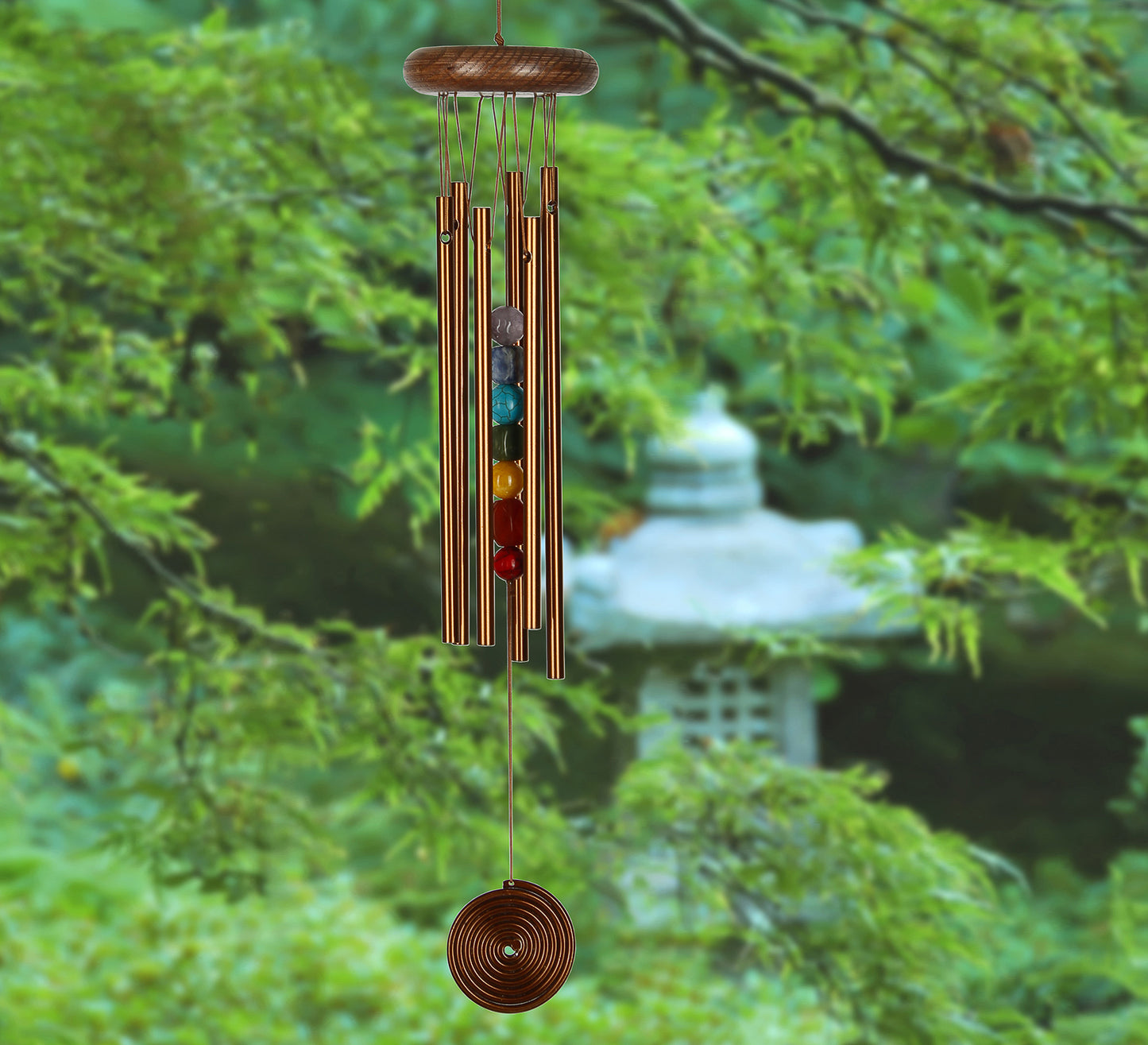 Chakra Chime - Sette pietre, bronzo