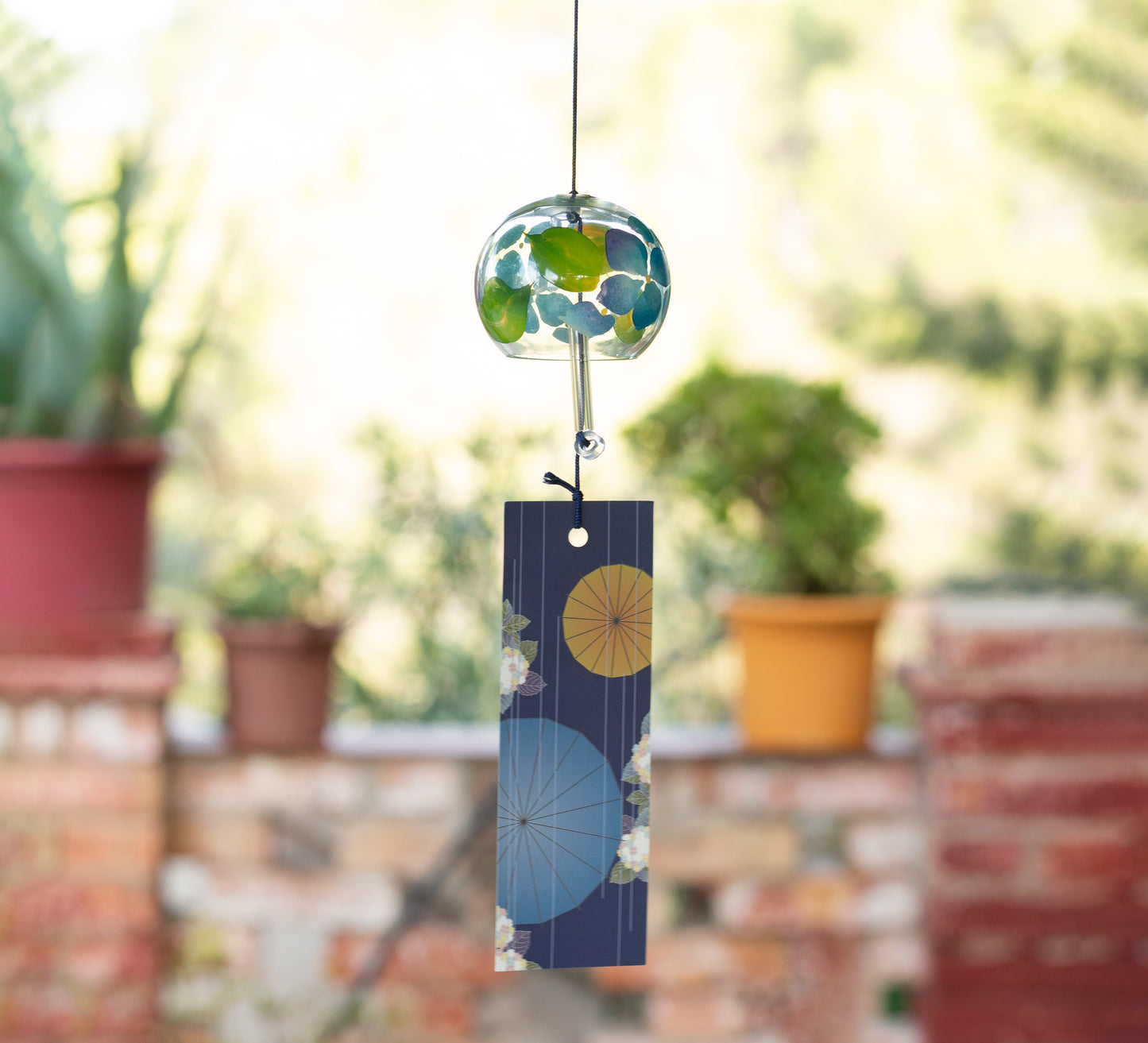Furin Crystal Bell Ajisai, 5cm
