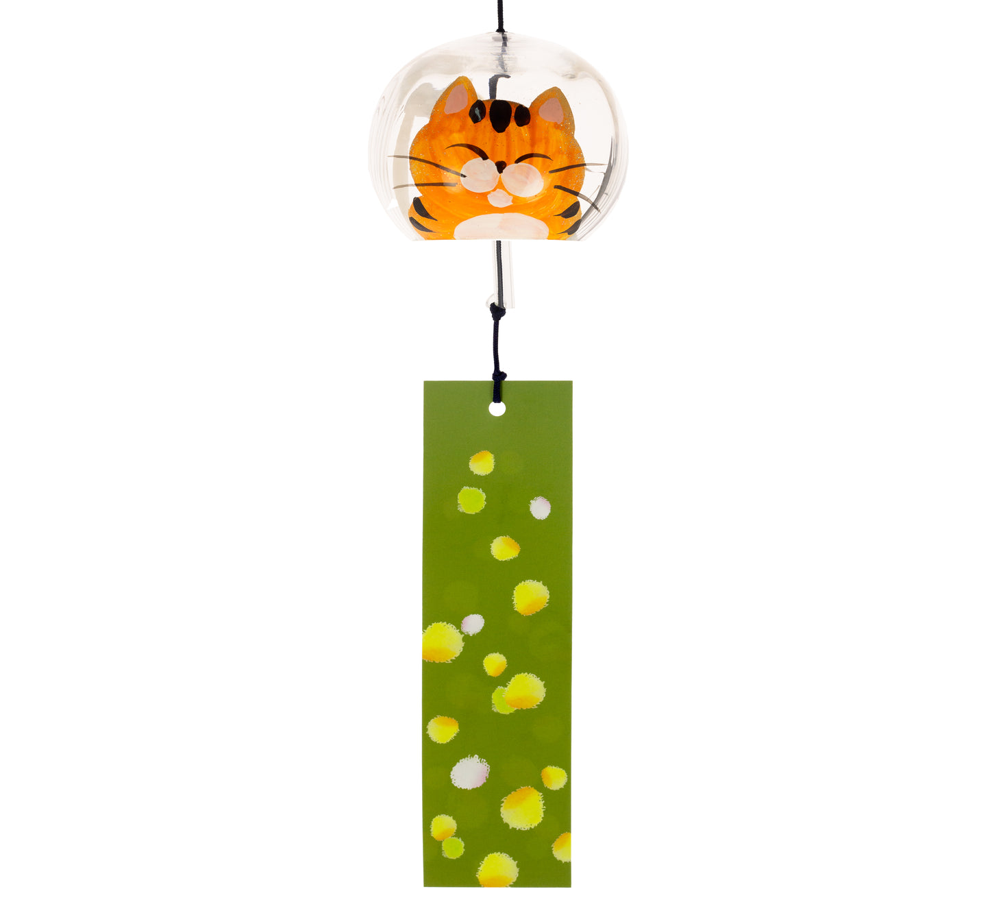 Furin Crystal Bell Maneki Neko, 7cm
