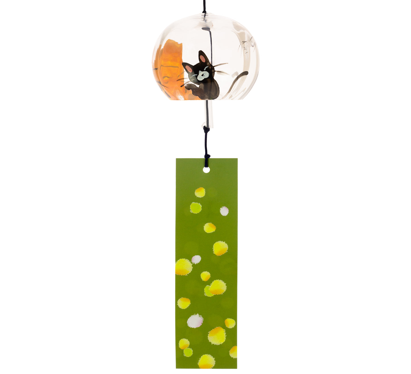 Furin Crystal Bell Maneki Neko, 7cm